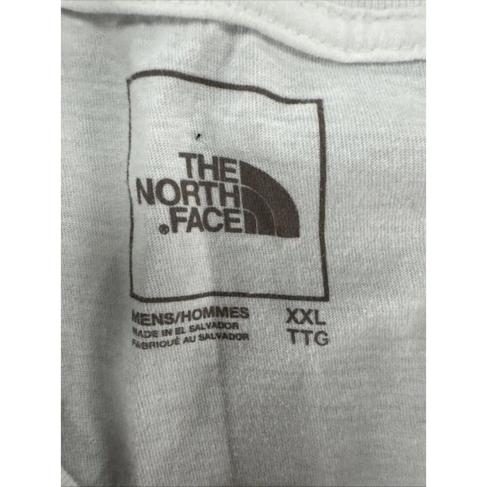 The North Face Long Sleeve T-Shirt Men's XXL White Stripe Logo Outdoor Tee